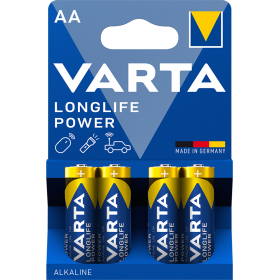 Varta Alkaline AA 4pcs Longlife Power Batteries