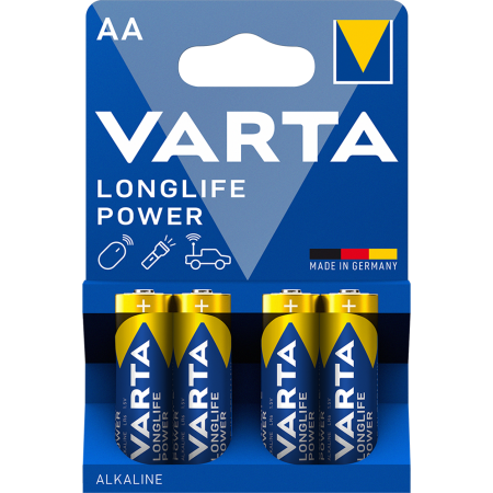 Varta Alkaline AA 4pcs Longlife Power Batteries