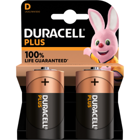 Duracell Alkaline D 2pcs Batteries Plus