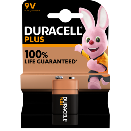 Duracell Alkaline 9V Battery Plus - 1pc