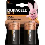 Duracell Alkaline D Plus Batteries 2pcs