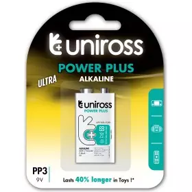 Uniross PP3 9V Power Alkaline Batteries