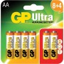 GP Ultra AA Alkaline Batteries 8+4 Pack