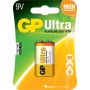 GP Ultra Alkaline Battery PP3 9V Front View