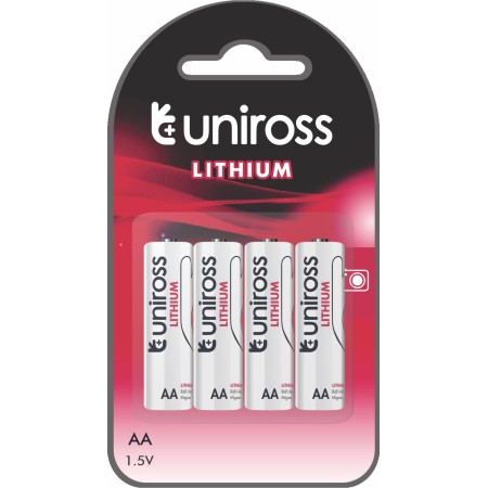 Uniross AA Lithium Batteries 4-pack High Performance