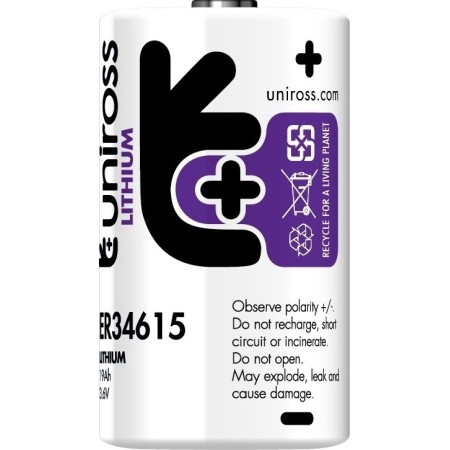 Uniross ER34615-D 3.6V Lithium Battery