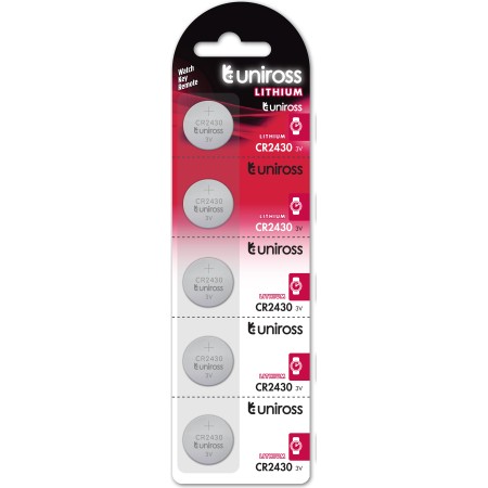 Uniross CR2430 Button Cell Battery 5-Pack