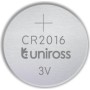 Uniross CR2016 Button Cell Lithium Battery 5-Pack