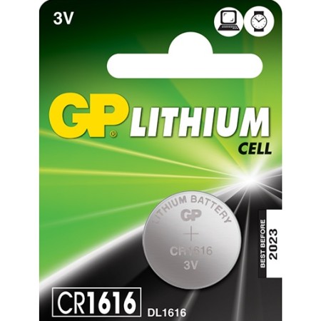 GP Lithium CR1616 Button Cell 5-Pack