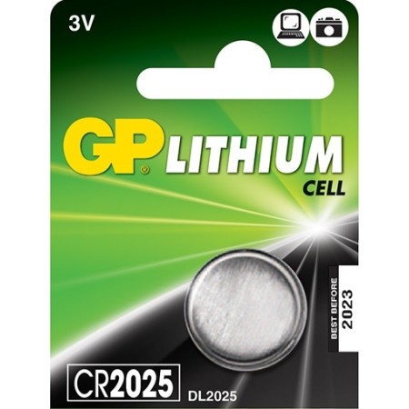 GP Lithium Button Cell CR2025 150mAh