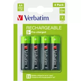 Verbatim Rechargeable AA Batteries, 4-Pack