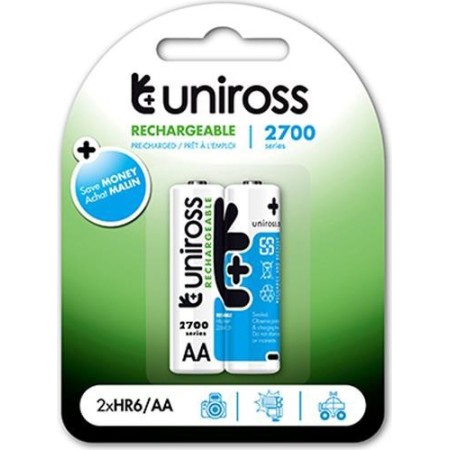 Uniross AA 2700 Rechargeable Batteries 2 Pcs