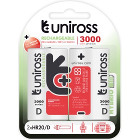 Uniross D 3000 Hybrio Rechargeable Batteries 2 Pcs