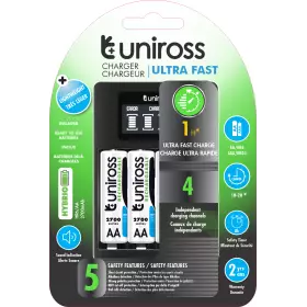 Uniross UCU005A Charger with AA NIMH Batteries