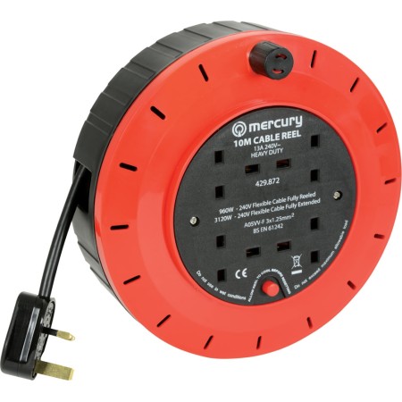 Mercury 4-Gang Extension Reel 10m