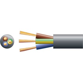 Mercury 3 Core Mains Cable 10A 1.0mm 50m