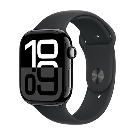 Watch Apple Watch Series 10 GPS 46mm Jet Black Aluminium Case with Sport Band S/M - Black