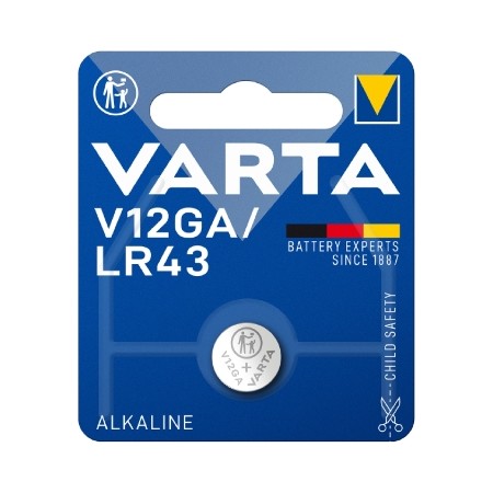 Varta Alkaline Button V12GA LR43 Battery 1pc