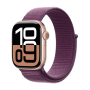 Apple Watch Series 10 Rose Gold Plum Loop