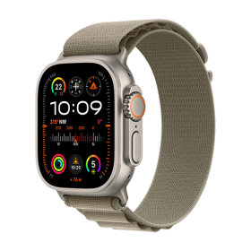 Apple Watch Ultra 2 LTE 49mm Titanium Case with Olive Loop