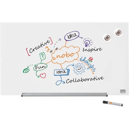 Nobo Diamond Glass Magnetic Whiteboard 677x381mm