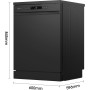 Hisense HS622E90B Freestanding Dishwasher, Black