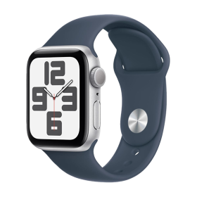 Apple Watch SE (2024) Silver, Storm Blue Band