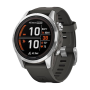 Watch Garmin Fenix 7S GPS 42mm Silver Stainless Steel with Graphite Band - Silver/Grey