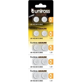 Uniross LR1142 AG12 Batteries 10-pack