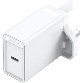 Vention Charger Wall 30W 1xUSBC UK Plug White