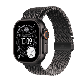 Watch Apple Watch Ultra 3 (2025) 5G 49mm Black Titanium Case with Black Titanium Milanese Loop M - Black
