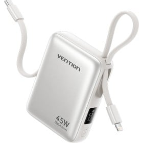 Vention Powerbank 10000mAh 45W with USB-C & Lightning Cables