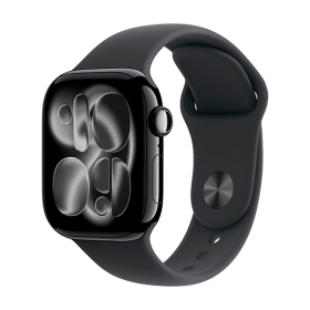 Watch Apple Watch Series 11 (2025) GPS 42mm Jet Black Aluminium Case with Black Sport Band M/L - Black