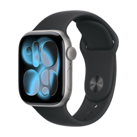 Watch Apple Watch Series 11 (2025) GPS 42mm Space Grey Aluminium Case with Black Sport Band M/L - Grey