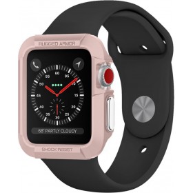 Introducing the Spigen Apple Watch Series 3/2/1 (38mm) Case Rugged Armor Rose Gold - the perfect blend of style and protection f