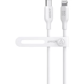 Introducing the Anker Mobile Cable USB C to MFI 1.8m 541 Eco-Bio White, a revolutionary charging companion that combines cutting