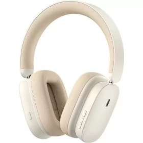 Introducing the Baseus Bowie H1 Noise Cancelling Wireless Headphones in White, the perfect audio companion that combines style, 