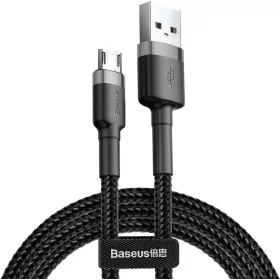 Introducing the Baseus Cafule Braided MicroUSB Cable 2.4A 1.0 m Gray – the ultimate solution for all your charging needs!