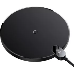 Introducing the Baseus Digital LED Display Gen 2 Wireless Charger 15W in sleek black, the ultimate charging solution that combin
