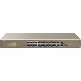 TEF1126P-24-250W is a unmanaged PoE switch independently designed by Tenda. Compliant with IEEE 802.3af and IEEE 802.